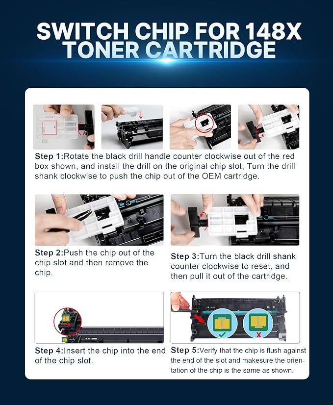 148X Toner Cartridge Replacement for HP 148A Toner Cartridge, W1480X Toner Compatible for HP Laserjet Pro 4001dwe 4001dn 4001dne 4001n 4001ne MFP 4101fdw 4101fdwe 4101fdn 4101fdne (1 Black No Chip)