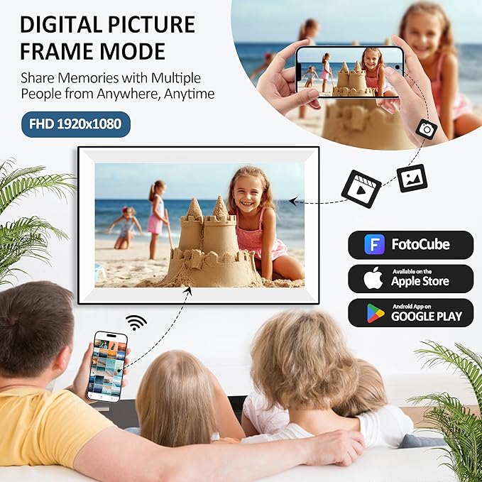 15.6 Inch Digital Calendar Chore Chart, Digital Picture frame,Smart Touchscreen Wall & Desk Electronic Calendar Family Planner for Seamless Scheduling/Organizing