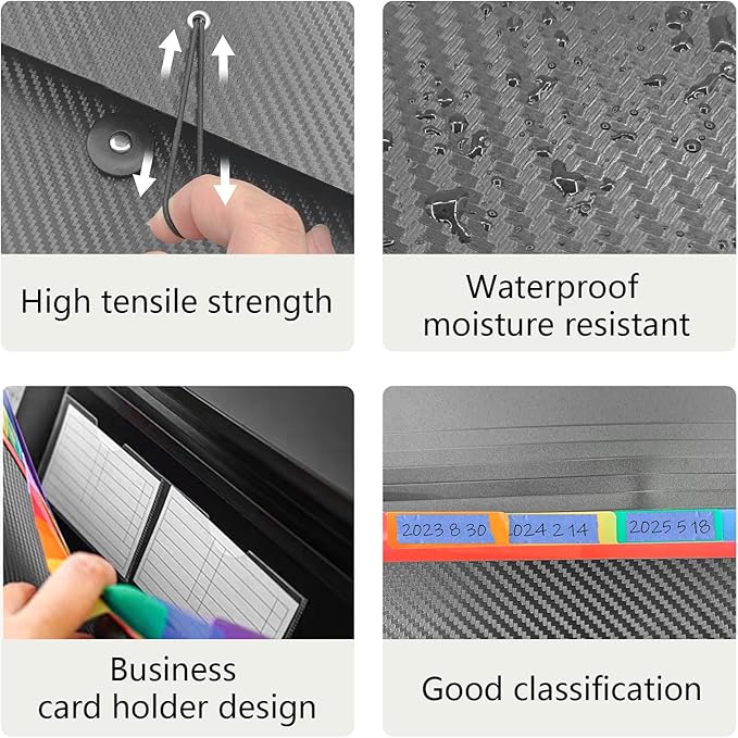 14 PCS Office Accordion File Organizer Bulk - 13 Pocket Plastics Expanding Folder with Tabs - Letter Size Loose Paper Folder for Work School Home, Student Teacher