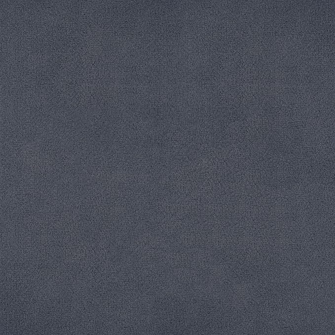 HomePop Upholstered Round Ottoman Home Décor|Foot Rest Ottoman - Steel Blue Velvet