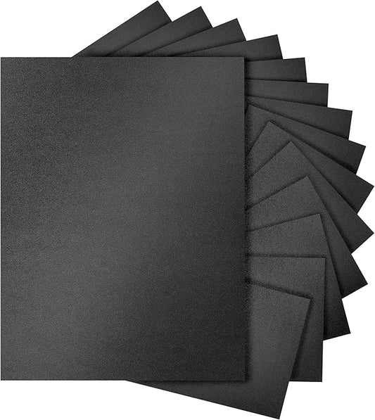 120 Sheets Shimmer Black Cardstock 8.5 x 11 Crafts Paper, 250gsm/92lb Heavyweight Construction Paper Card Stock for Halloween, DIY Cards Making, Greeting Cards, Party, Wedding Invitations